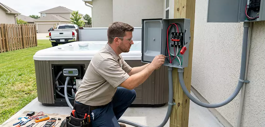 Outdoor Hot Tub Electrical Installation in Hartselle